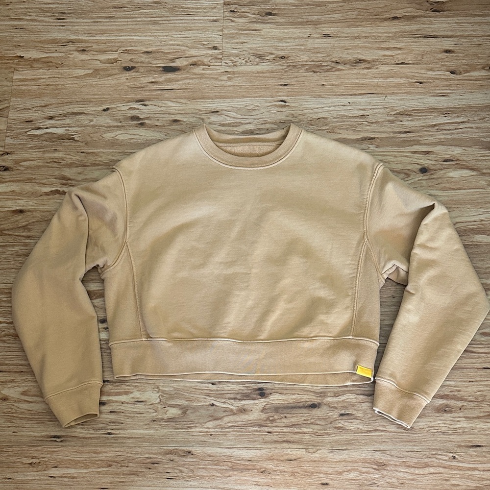 Mustard Yellow Crewneck Sweatshirt for Women XS Yellow Label
